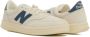 New Balance Navy Blauw Suède Veterschoen Beige Heren - Thumbnail 3