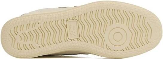 New Balance Navy Blauw Suède Veterschoen Beige Heren