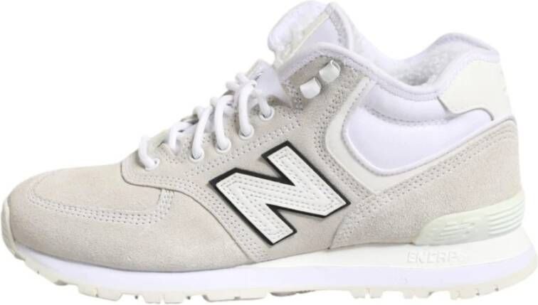 New Balance Off White Suede Low Top Sneakers