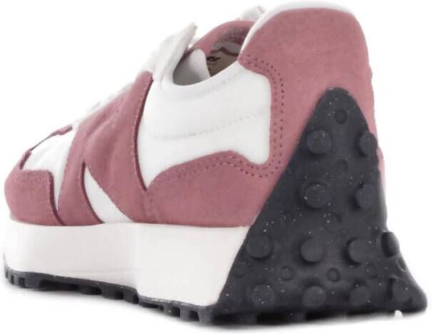 New Balance Roze Leren Rubberen Zool Sneakers Pink Dames