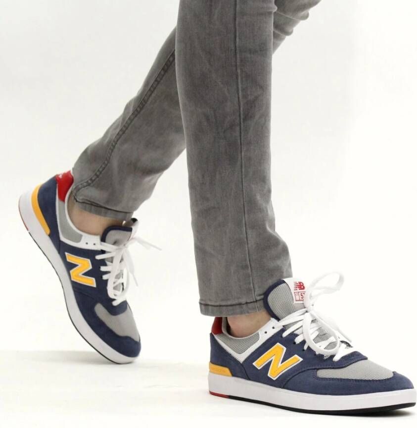 New Balance Blauwe Leren Sneakers Blauw Heren