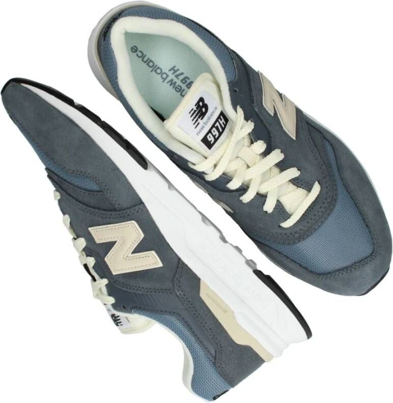 New Balance Blauw en beige leren sneakers Blauw Heren