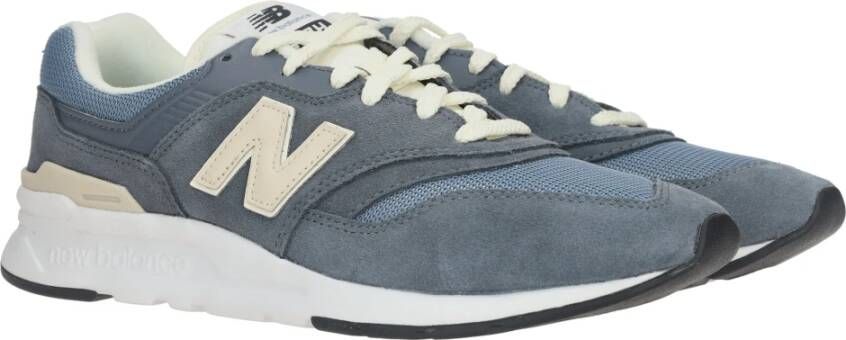 New Balance Blauw en beige leren sneakers Blauw Heren