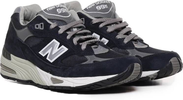 New Balance Marineblauwe Leren Sneakers Blauw Heren