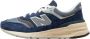 New Balance Donkerblauwe Witte Klassieke Sneakers Blue Heren - Thumbnail 6