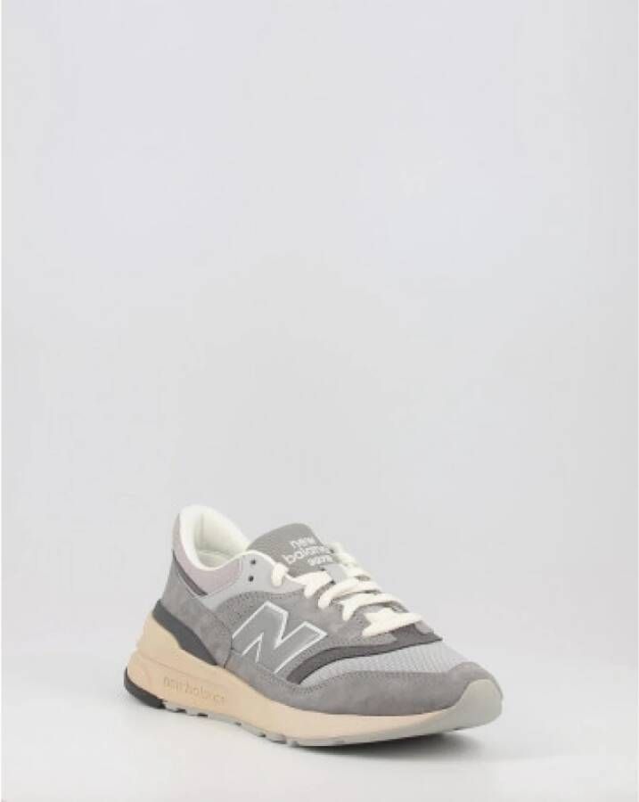 New Balance Heren Grijze Platte Design Sneakers Grijs Heren