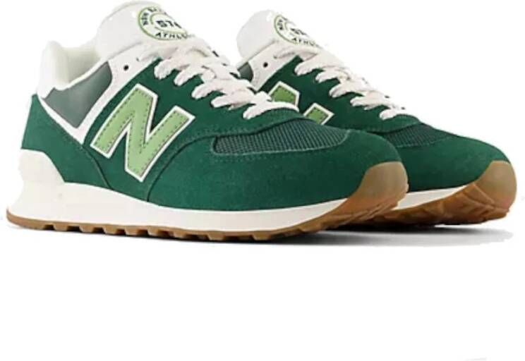 New Balance Donkergroene suède 574 sneakers Groen Heren