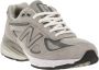 New Balance USA 990v4 Sneakers met Suède en Mesh Gray Heren - Thumbnail 22