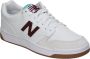 New Balance Klassiek 480 Laag Wit & Bourgondië Multicolor - Thumbnail 16