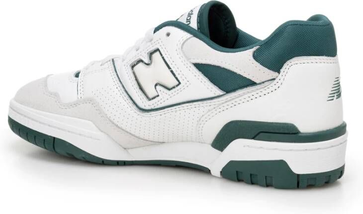 New Balance Witte Leren Sneakers met Multicolor Inzetstukken Wit Dames