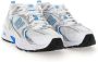 New Balance Retro Sneakers Wit Hemelsblauw - Thumbnail 8