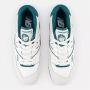 New Balance Vintage Teal Basketbal-geïnspireerde Leren Sneakers White Heren - Thumbnail 14