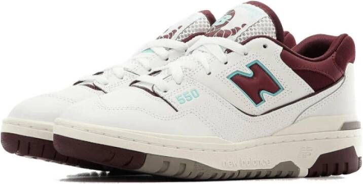 New Balance Vintage 550 Burgundy Turquoise Sneakers Wit Heren