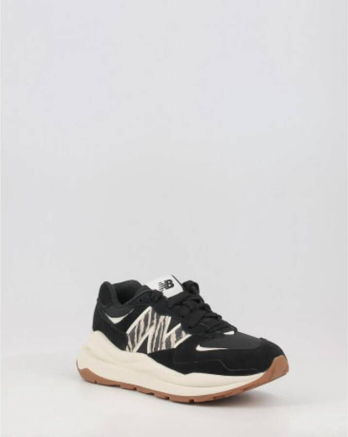 New Balance Zwarte Platte Sneakers Zwart Dames