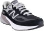 New Balance Zwarte Sneakers Suède Rubberen Zool Canvas Black - Thumbnail 2