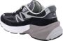 New Balance Zwarte Sneakers Suède Rubberen Zool Canvas Black - Thumbnail 3
