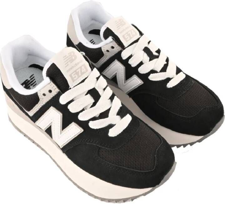 New Balance "574+ Canvas Sneakers" Zwart Dames