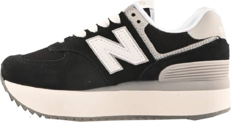 New Balance "574+ Canvas Sneakers" Zwart Dames