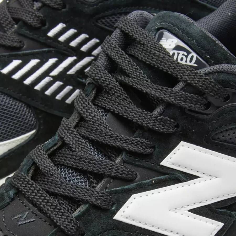 New Balance Zwarte leren en stoffen unisex sneakers Zwart Heren