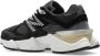 New Balance Zwarte Sneakers Aanbevolen Logo Suède Canvas Rubberen Zool Black - Thumbnail 28