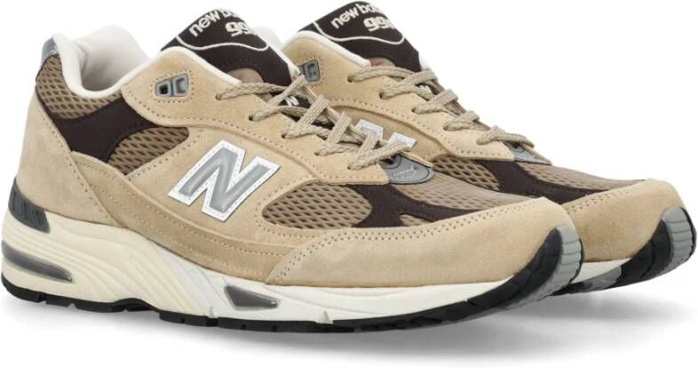 New Balance Stijlvolle 991 Sneakers voor Mannen Beige Heren