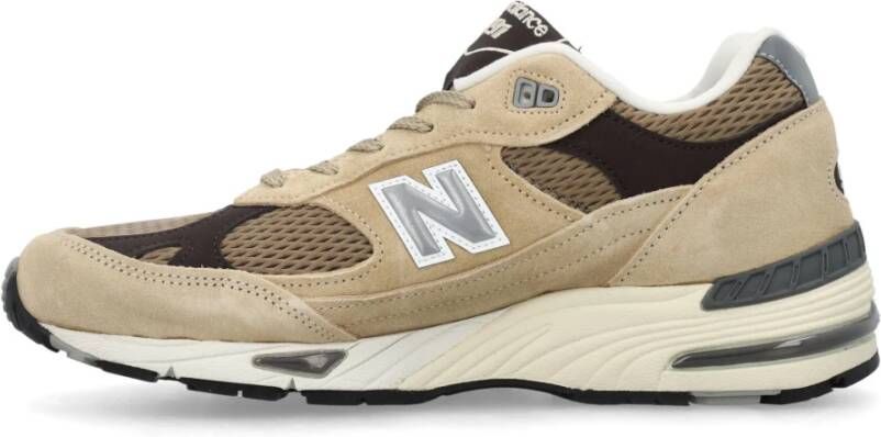 New Balance Stijlvolle 991 Sneakers voor Mannen Beige Heren