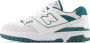 New Balance Vintage Teal Basketbal-geïnspireerde Leren Sneakers White Heren - Thumbnail 10