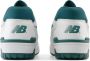 New Balance Vintage Teal Basketbal-geïnspireerde Leren Sneakers White Heren - Thumbnail 12