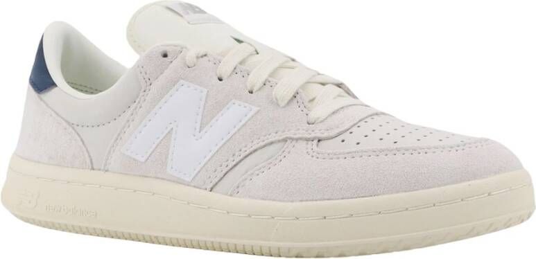 New Balance Suede Leren Sneakers Veters Monogram Beige Heren