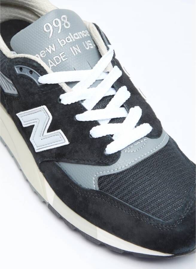 New Balance Suede Mesh Panel Sneakers Black Heren