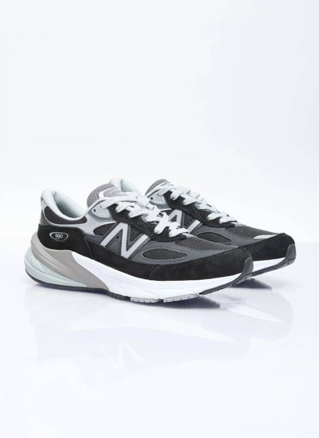 New Balance Suede Mesh Panel Sneakers Black Heren