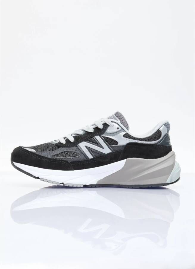 New Balance Suede Mesh Panel Sneakers Black Heren