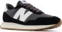 New Balance Zwarte Bimateriaal Sneakers met Groot Logo Black Heren - Thumbnail 7