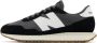 New Balance Zwarte Bimateriaal Sneakers met Groot Logo Black Heren - Thumbnail 9