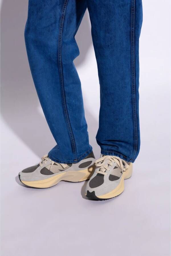 New Balance Sneakers van mesh en suède met geborduurde N - Foto 2