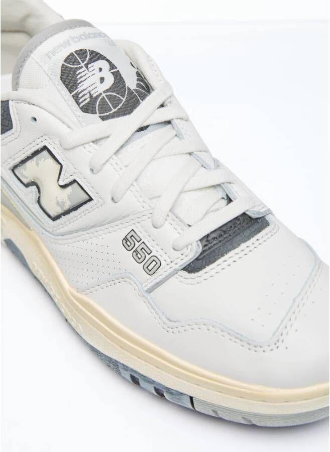 New Balance Verweerde Leren Sneakers Gray Heren