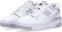 New Balance Wit Lavendel Lage Sneaker 550 Streetwear Multicolor Dames - Thumbnail 3