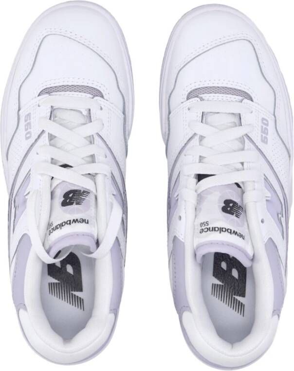 New Balance Wit Lavendel Lage Sneaker 550 Streetwear Multicolor Dames