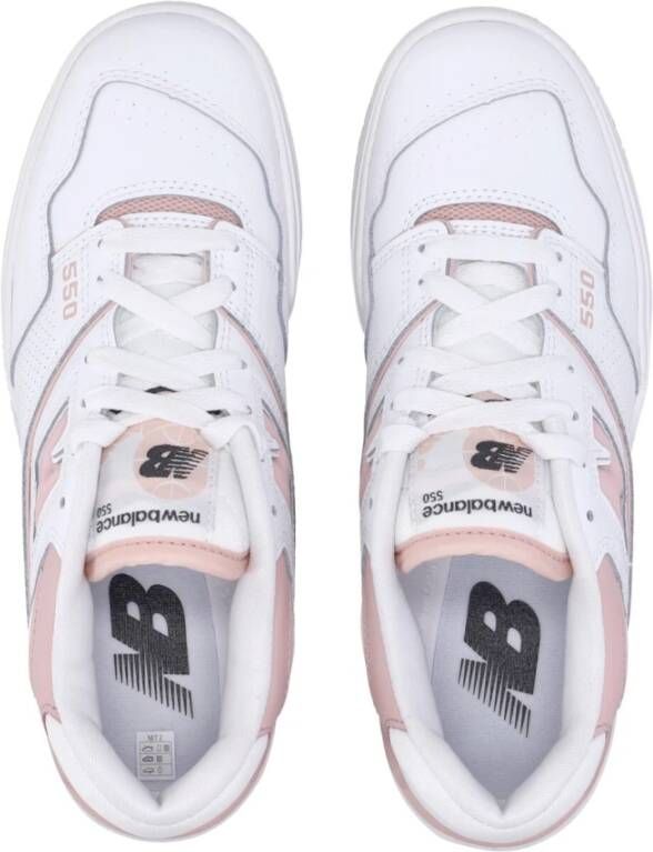 New Balance Wit Roze Lage Sneaker 550 Streetwear Multicolor Dames