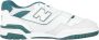 New Balance Vintage Teal Basketbal-geïnspireerde Leren Sneakers White Heren - Thumbnail 8