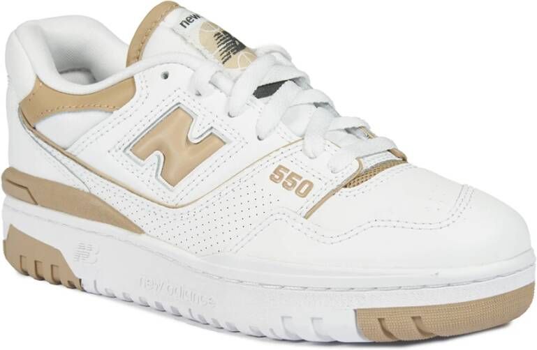 New Balance Witte Leren Logo Sneakers White Dames