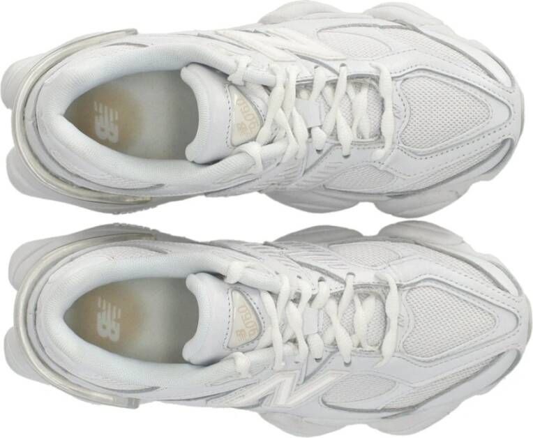 New Balance Witte Leren Mesh Sneaker 9060