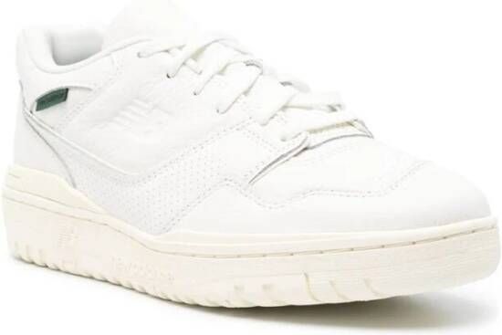 New Balance Witte Leren Sneaker Pebble Textuur White Heren