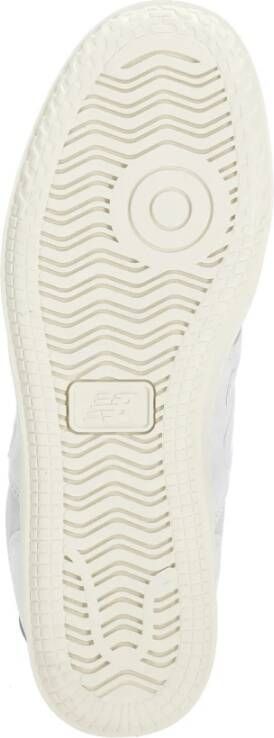 New Balance Witte leren sneakers met groene accenten Beige Heren