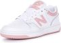 New Balance Witte Roze Basketbal Stijl Sneakers White Dames - Thumbnail 13