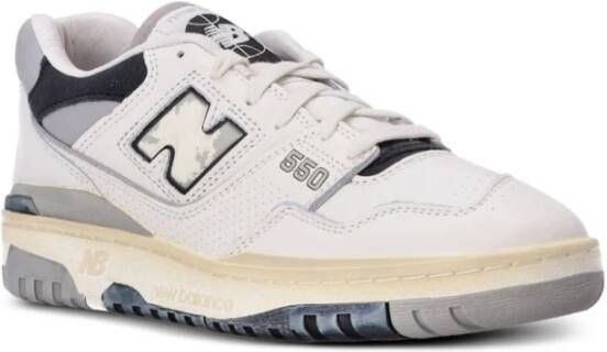 New Balance Witte Sneakers 550 met Contrast Inzetstukken White Heren