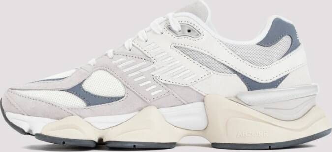 New Balance Witte Sneakers Amandel Teen Vetersluiting Ontwerp