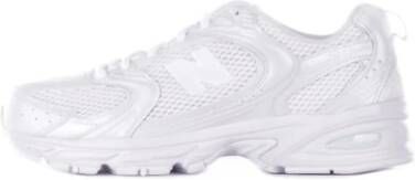 New Balance Witte Sneakers Logo Mesh Rubberen Zool White Heren