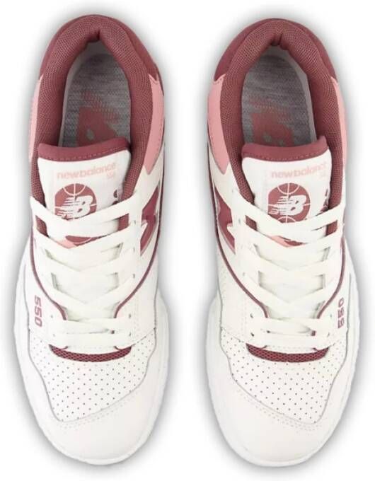 New Balance Witte Sneakers met Rode en Roze Details Wit Dames