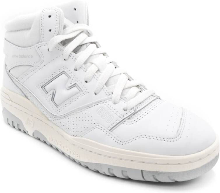 New Balance Witte Sneakers met Stoffen Voering en Rubberen Zool Wit Heren